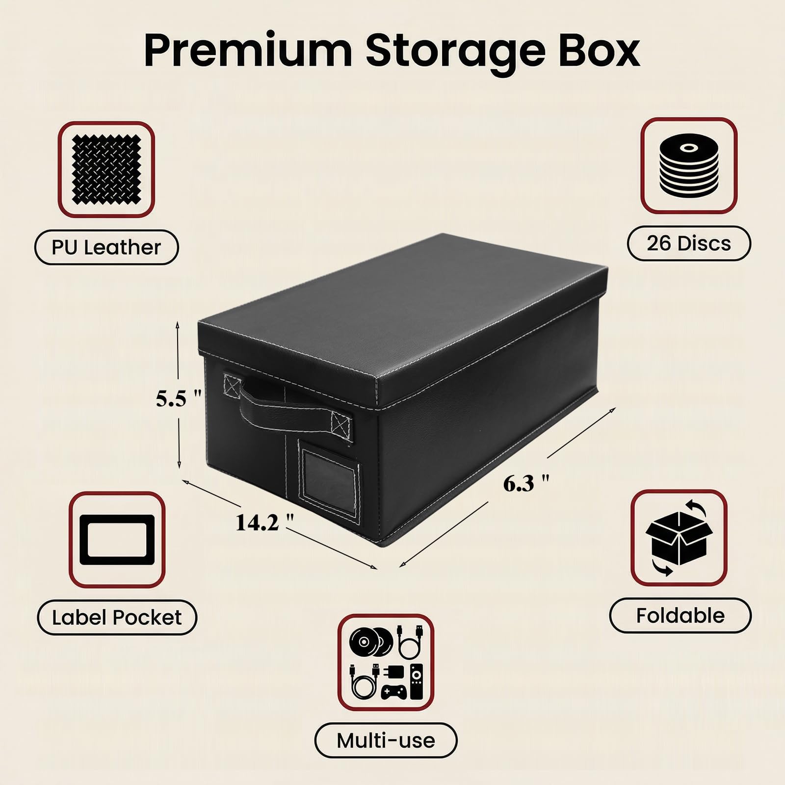 Amazon.co.jp: PUTNATRUE 蓋付きDVD収納ボックス 2個パック – DVD